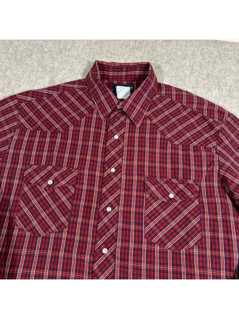 Vintage Wrangler Shirt Men’s XL? Red Southwestern Pearl Snap Cowboy Western